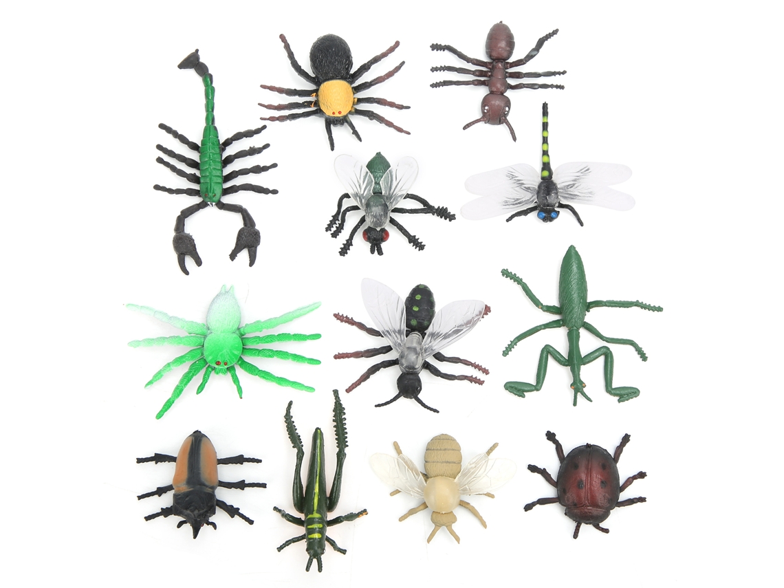 12 Modelos Realistas De Insectos Para Niños, Juguete Educativo De Simulación.