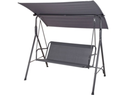 ProGarden Columpio de jardín con toldo gris oscuro