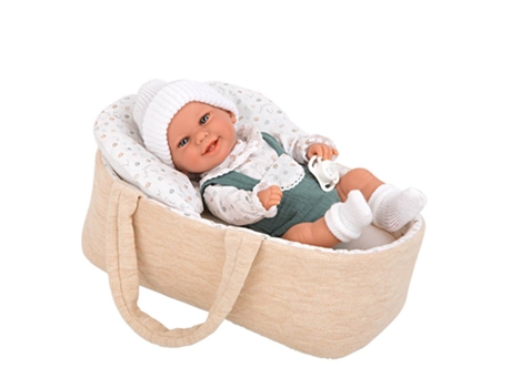Muñeca 33 Cm Babyto Verde Capazo MUÁECAS ARIAS