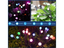 Lámpara solar de jardín 2026 con luces de luciérnaga, impermeable, para exteriores, caminos, decorativa, paisajística, luz nocturna.