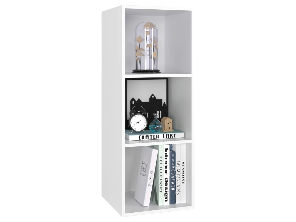 Librería pequeña, diseño moderno, ahorra espacio, color blanco OEM