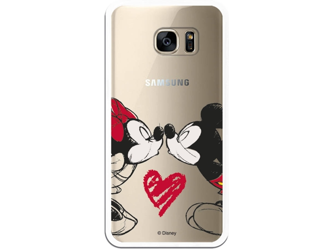 Carcasa Samsung Galaxy S7 Edge DISNEY Mickey y Minnie Beso Multicolor