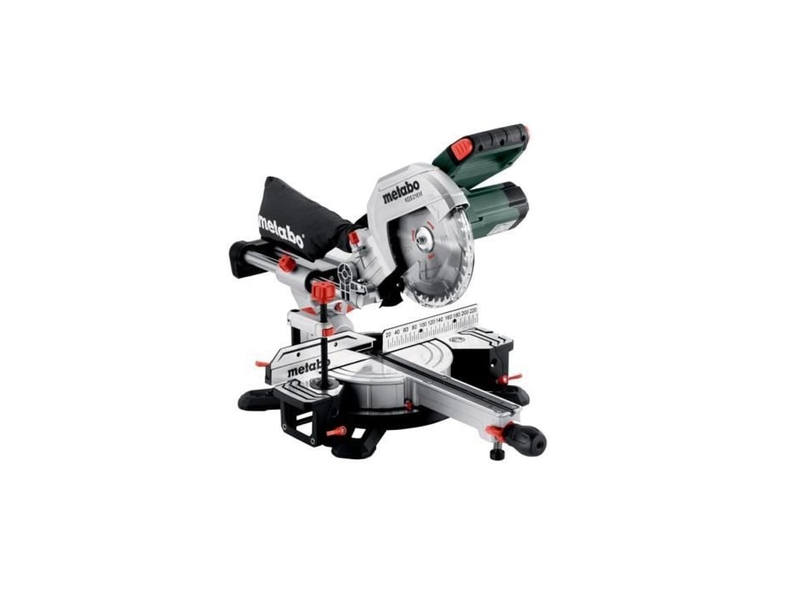 Sierra Ingletadora Radial METABO Kgs 216 M 1500W 216Mm Led de Línea de Corte de Precisión
