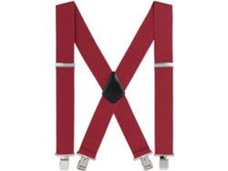 Suspensório Masculino Reforçado Chrui: 5 Cm De Largura, Elástico Ajustável Em X (vermelho)