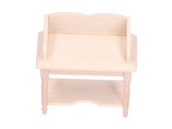Escritorio en miniatura Mali para casa de muñecas, escala 1:12, accesorio de mobiliario de madera compuesta, 8,6 x 8,5 x 4,4 cm.