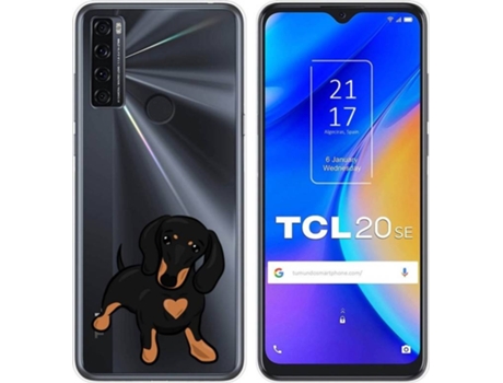 Carcasa TCL 20 SE TUMUNDOSMARTPHONE Dibujos Transparente Perros 04 Multicolor