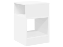 Mesa auxiliar | Mesa de centro | Mesa de comedor blanca, 30,5 x 30 x 45 cm, madera tratada.