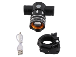 Luz Delantera Para Bicicleta, Recargable Por Usb E Impermeable, De Aluminio Abs Con Led T6, 350 Lúmenes.