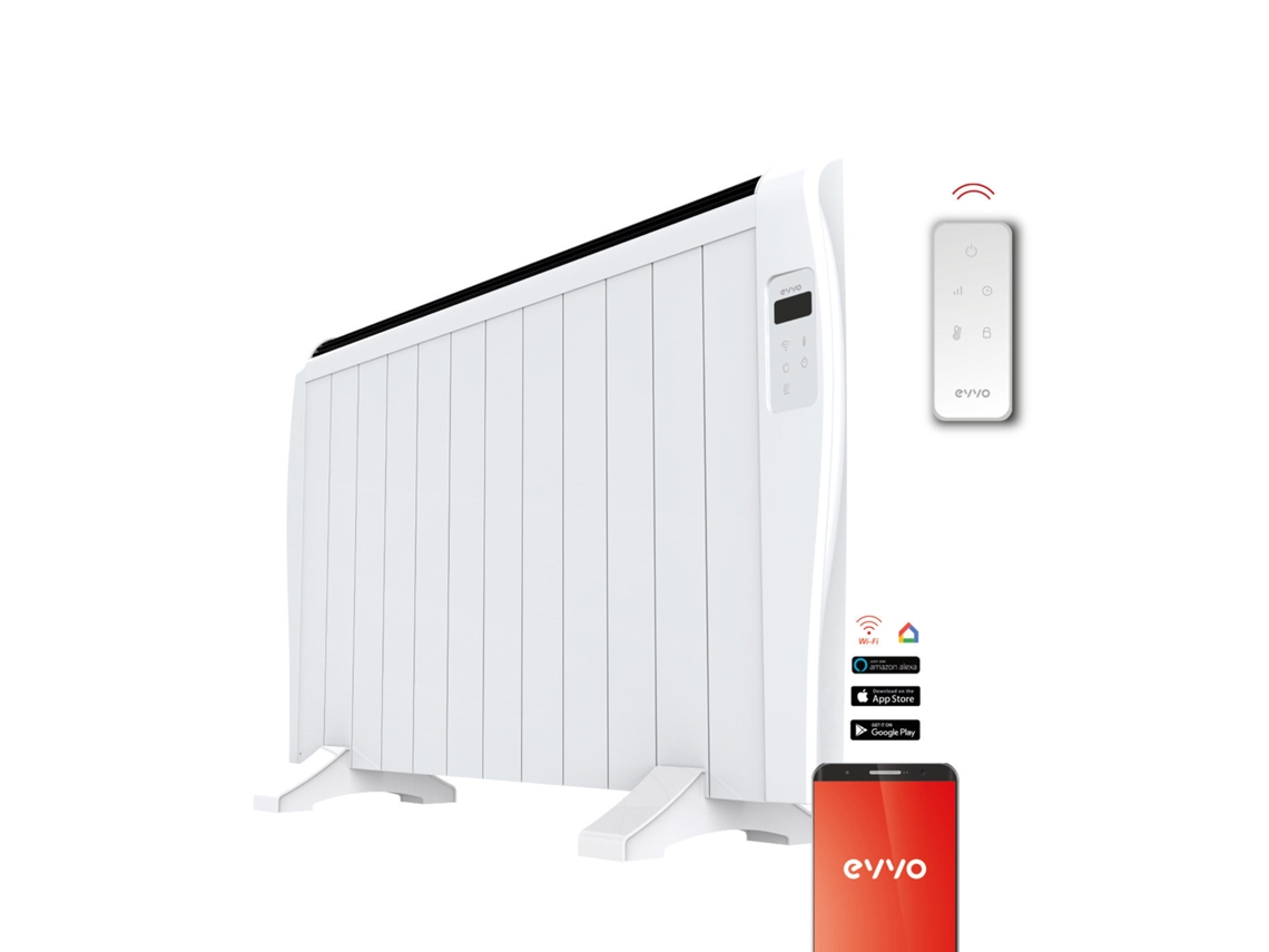 Emisor térmico Evvo C12 White V2, 2000 W, 12 elementos, Wi-Fi, control remoto, temporizador.