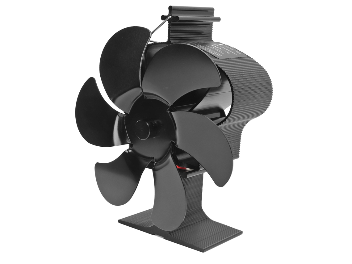 Ventilador Para Chimenea Con 6 Aspas, Ecológico, Lt380 Negro, 152 Mm, Para Horno De Leña.
