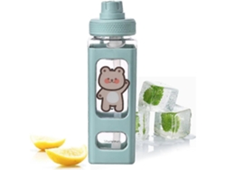 Botella De Agua De 900ml Con Pajita, Botella Deportiva Linda Con Pegatinas, Botella De Agua Kawaii Rosewell