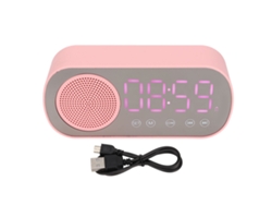 Reloj Despertador Bluetooth, Altavoz Hifi, Pantalla Led Con Espejo, Radio Fm, Portátil, Carga Micro Usb.