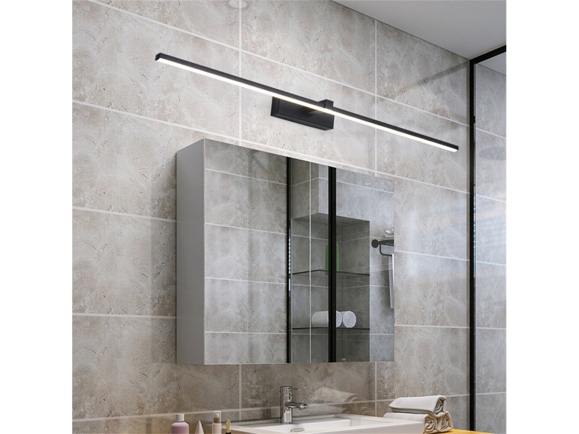 Aplique LED de pared de 60 cm - Blanco - 40/60 cm - Luz de espejo de baño - Luz blanca fría - Luz de espejo de maquillaje