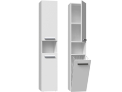 Mueble Auxiliar TOP E SHOP NEL III BIEL Baño y ducha Blanco Plateado Laminado ABS Plástico Aglomerado