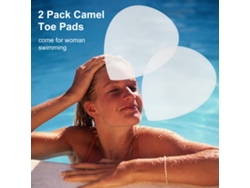 Paquete de 2 almohadillas de silicona invisibles reutilizables con adhesivo para cubrir la zona del bikini.