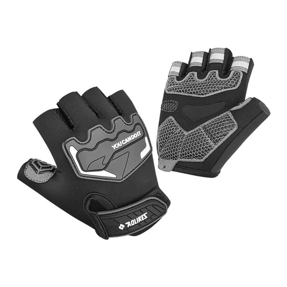 Guantes De Ciclismo Para Niños (negros, Talla S), Sin Dedos, Protección De Seguridad, Estilo Unisex.