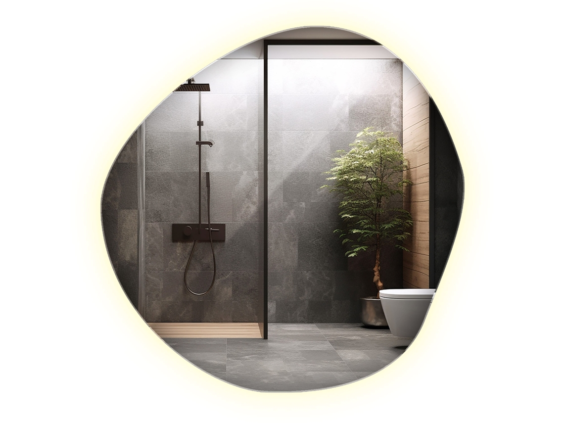 Espejo LED con formas Espelharte (87x86 cm - Luz neutra 4000K)