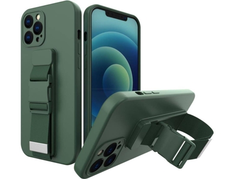 Funda Apple iPhone 13 Pro Max LANYARD Lisa (Verde Oscuro)
