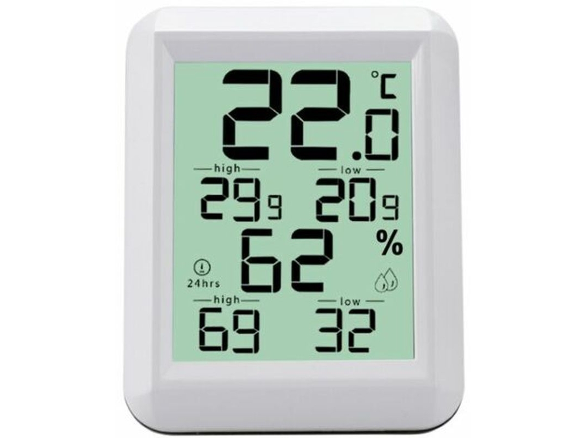 Higrómetro Digital, Termómetro De Interior Con Retroiluminación, Monitor De Temperatura Y Humedad.