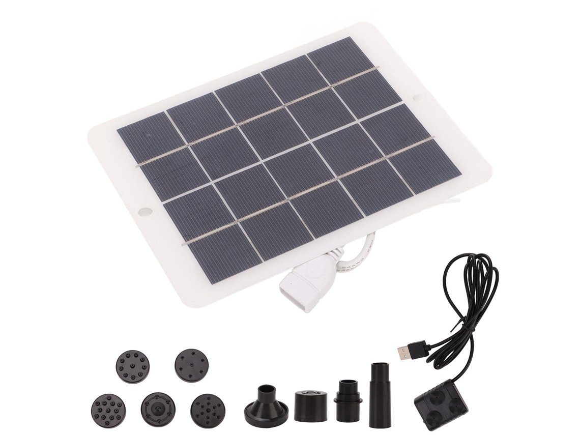 Bomba De Agua Solar De 3w Con Fuente De Alimentación De 5v Cc Para Pájaros, Patos, Jardines, Piscinas Y Paisajismo.