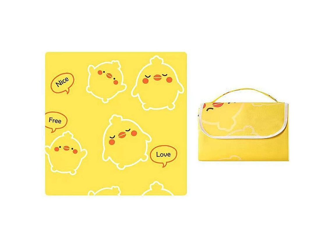 Manta De Picnic Portátil, Minibolsa, Plegable, Ligera, Impermeable, Alfombra De Playa Amarilla