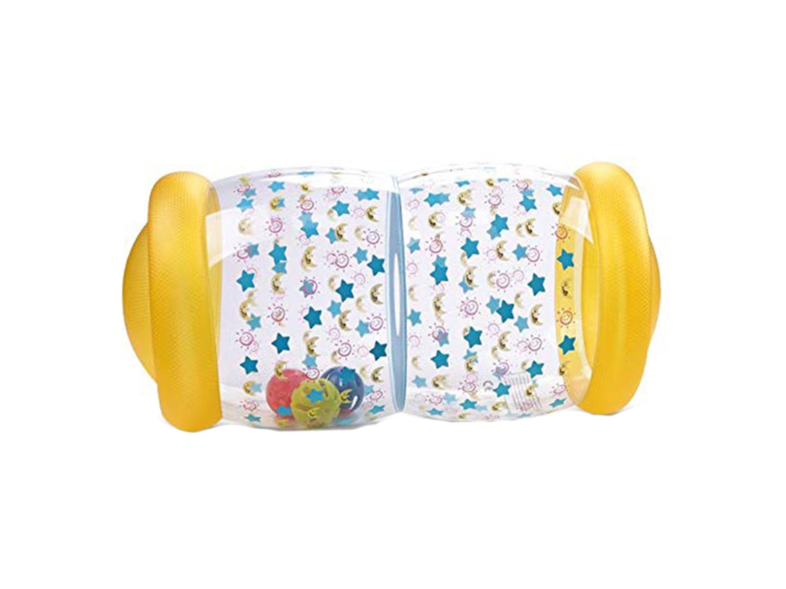 Bjww-brinquedo Inflável De Cilindro Para Bebês Com Bolinhas Coloridas Auxiliar Para Engatinhar Bebê