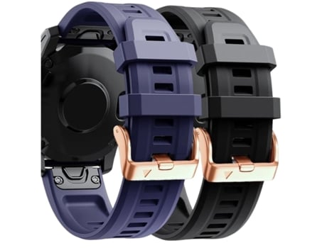 Pulsera Silicona Cierre Metálico para Garmin Instinct 2S Morada y Negra Pack 2X VEANXIN