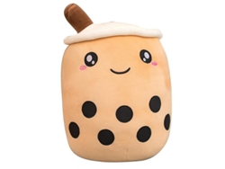 Muñeco De Peluche De Té De Burbujas Con Cara Sonriente 24/35/50/70cm Para Decoración Y Regalo 24 Cm Marrón