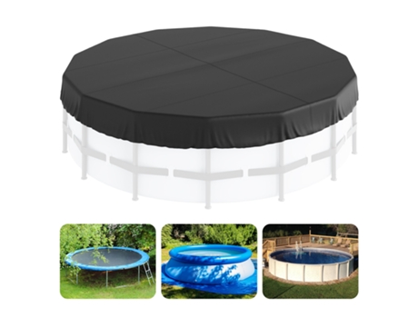 VEVOR Cubierta redonda para piscina elevada, 4,57m lona impermeable con cordón