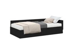 Cama Individual | Estructura De Cama Esquina Con Colchón Otro 2 Uds Verde Tela