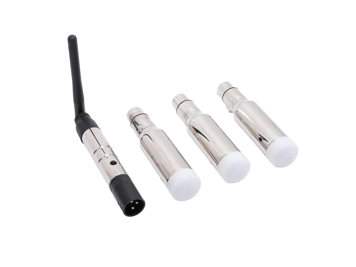 Transmisor y receptor inalámbrico para DJ de 2.4G con alcance de 400 m. 1 transmisor y 3 receptores. Controlador inalámbrico para iluminación de escenario. Rosewell.