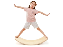 Tabla de equilibrio de madera, tabla Waldorf de madera para niños, 90 x 39 x 19,5 cm, natural.