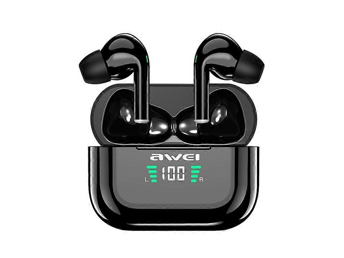 Auriculares deportivos inalámbricos Awei T29p con Bluetooth V5.0 y pantalla digital LED, resistencia al agua IPX4, con estuche de carga Hengrongshen