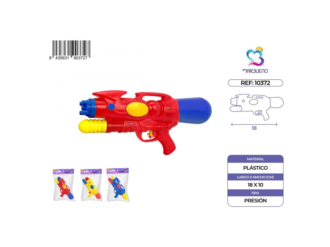 Pistola de agua Marbueno, Plástico, Ideal para Jardín y Playa, Marbueno Verano