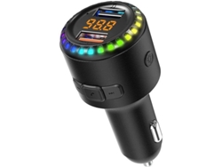 Transmisor Fm Bluetooth Yizhood Km32 Dual Usb Cargamento Rápido Negro