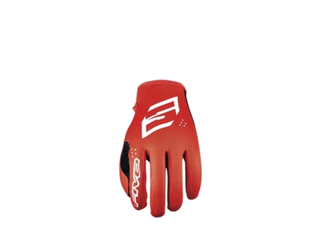 Guantes de Moto Unisexo FIVE (XS - Rojo)