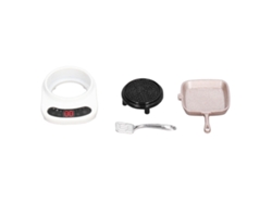 Set De Utensilios De Cocina Para Casa De Muñecas 1:12 Estufa Pot Spatula Miniatura Acero Inoxidable Blanco