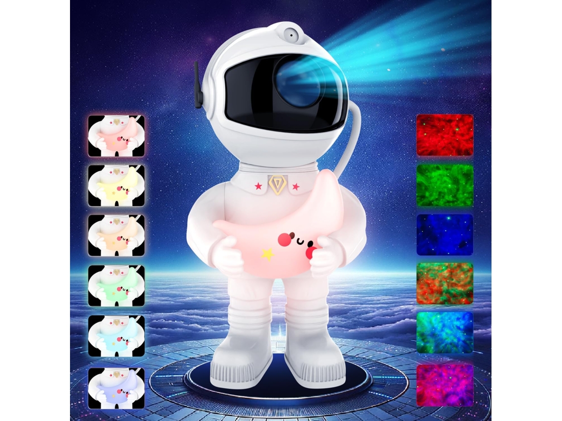 Proyector de galaxia astronauta para decoración de dormitorio (blanco) CHRONUS