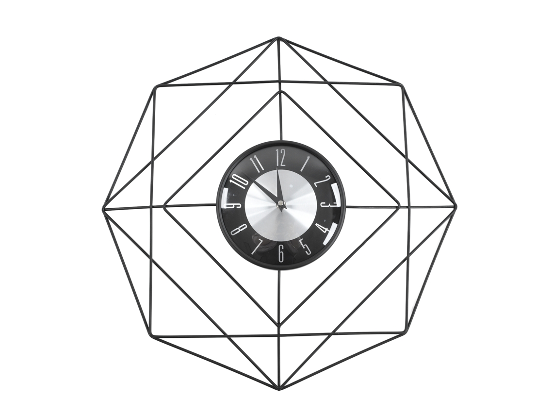 Reloj de pared de hierro forjado ultra silencioso para decoración de sala de estar y oficina