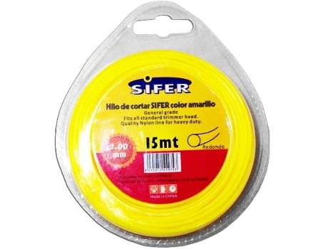 Sifer hilo desbrozadora amarillo redondo 2.00 mmx 15 mt 48222001