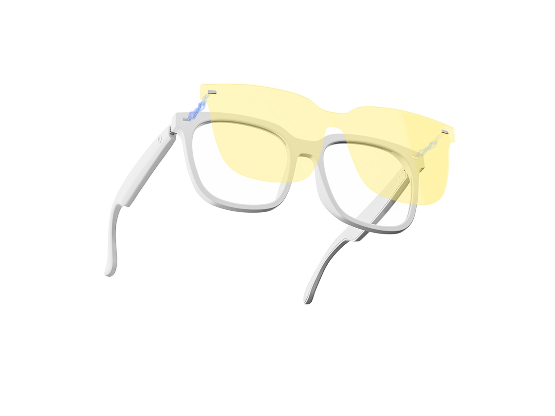Gafas Inteligentes Con Ia, Traducción Multilingüe Y Altavoz Integrado. Montura Blanca (lentes De Visión Nocturna) Czhhmart