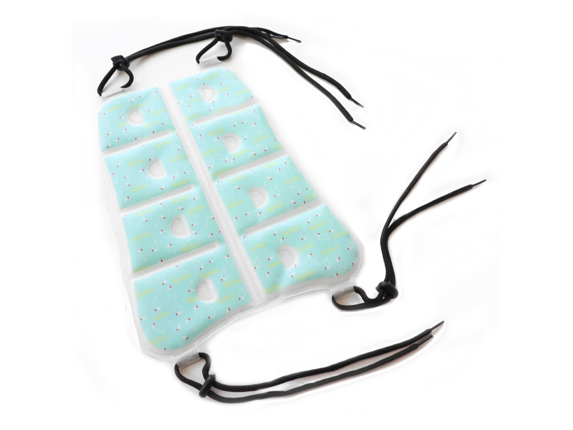 Almohadilla de enfriamiento ajustable PCM S/BRAND con cordón para mochilas, ideal para refrescarse en verano.