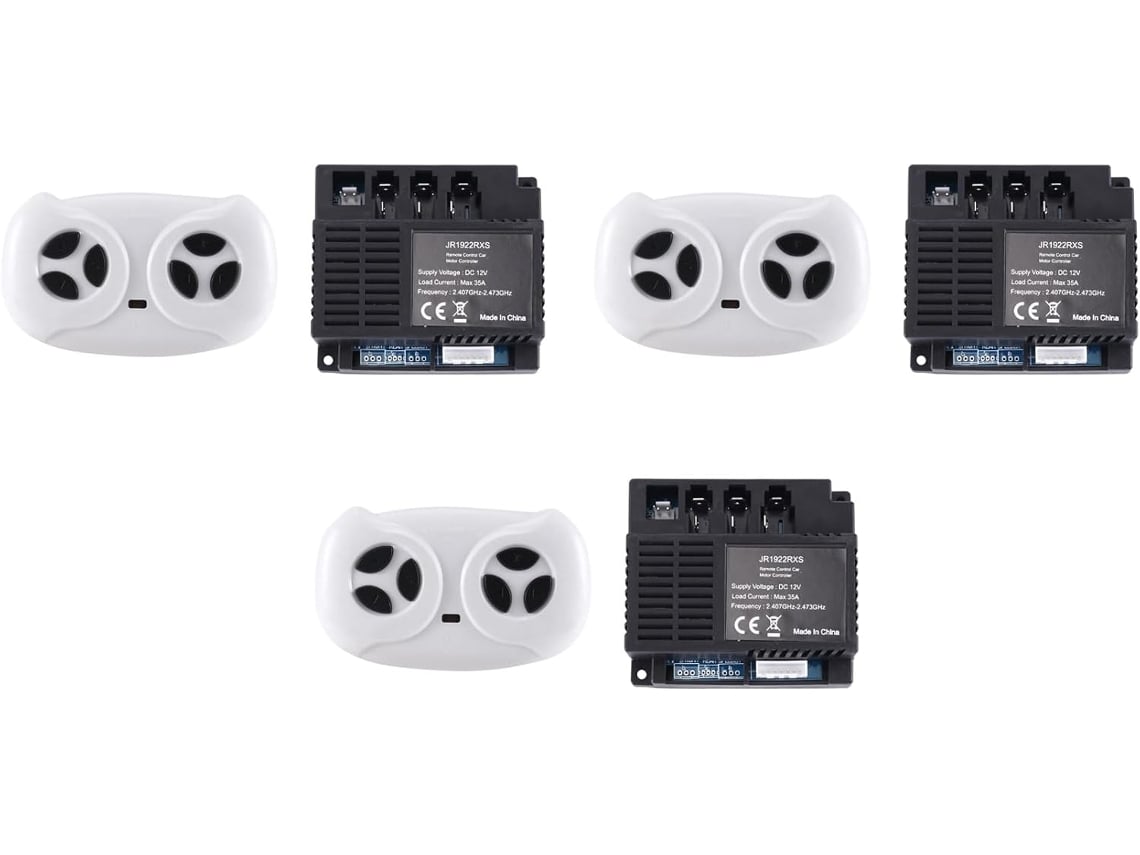 3 Unidades Jr1922rxs De 12 V Para Vehículos Eléctricos Infantiles Con Control Remoto Bluetooth 2.4g Y Receptor (piezas Para Niños).