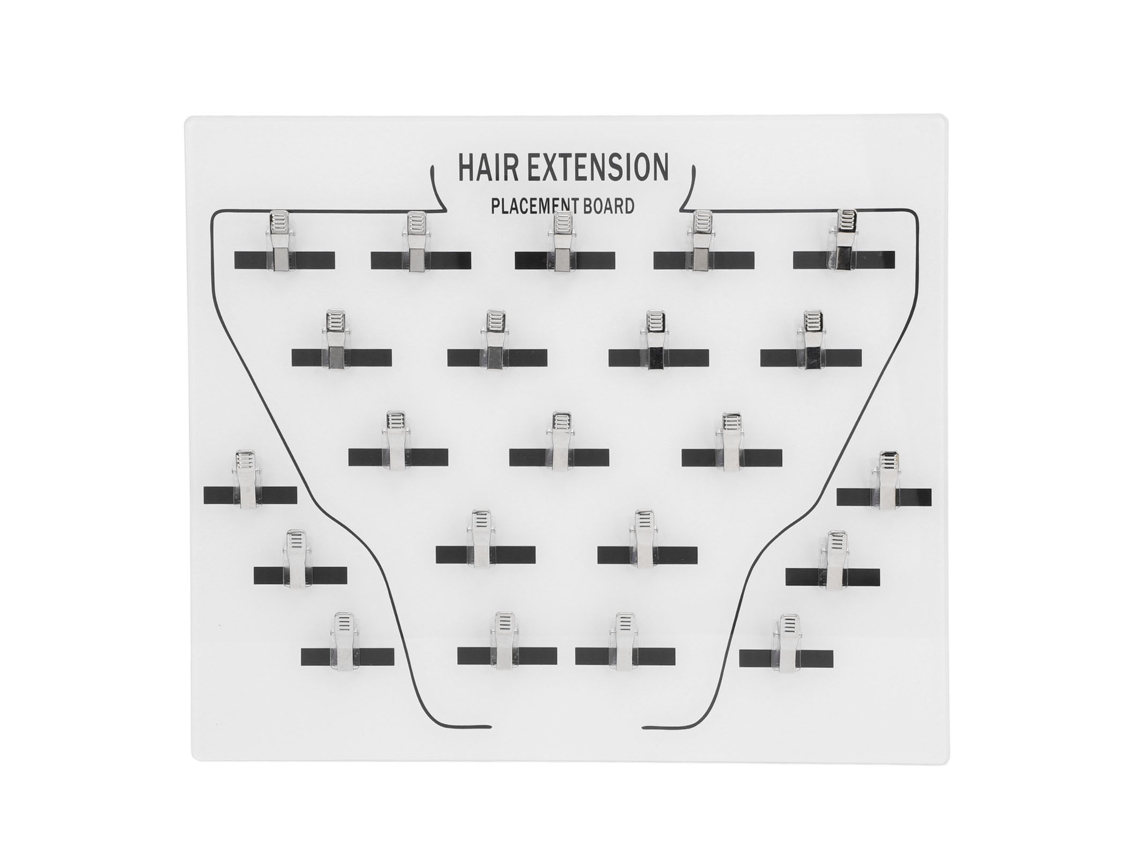 Placa De Exibição Para Perucas E Extensões De Cabelo Com 22 Clips De Aço Inoxidável