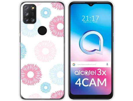 Carcasa Alcatel 3X 4CAM TUMUNDOSMARTPHONE Dibujos Transparente Flores 06 Multicolor