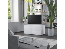 Mueble de Armario Tv 80X34X36 Cm Contrachapado Blanco