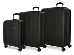 Conjunto de Maletas de Viaje MOVOM Wood Negro (32x80x52cm - 220 L)