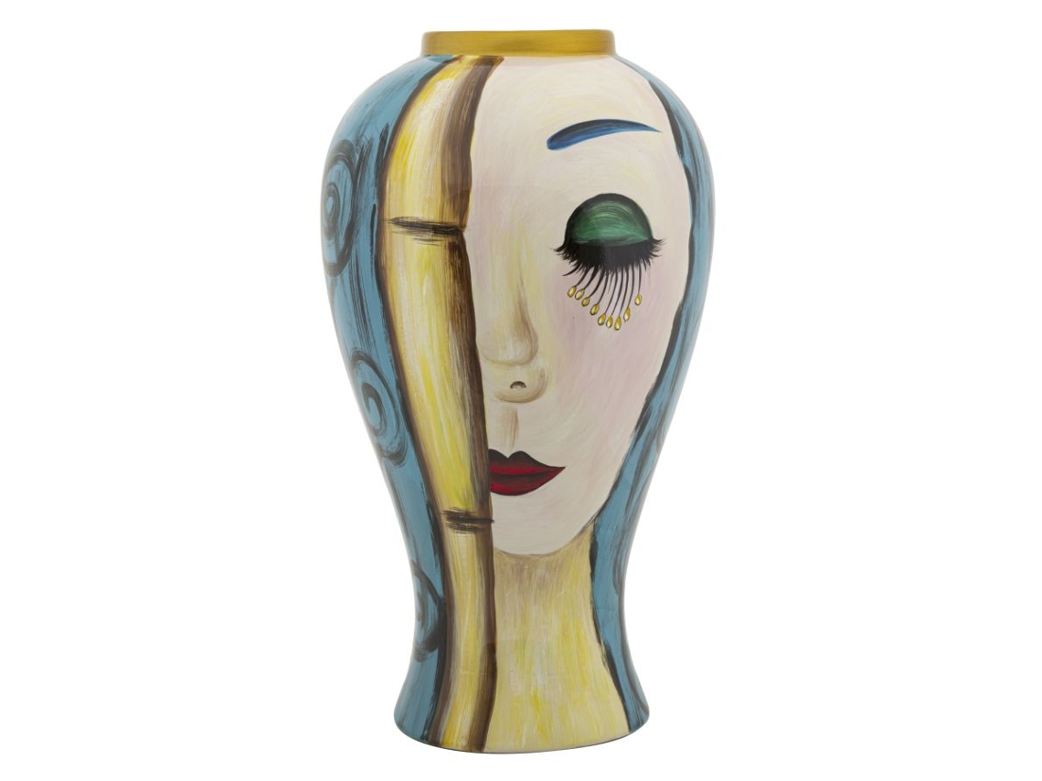 Jarrón Art Face Cm Ø 28x50 Unico / Multicolor