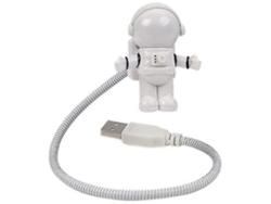 Lámpara de lectura LED USB, modelo astronauta, flexible y con diseño de luz de ojo a ojo. Nostalgia88