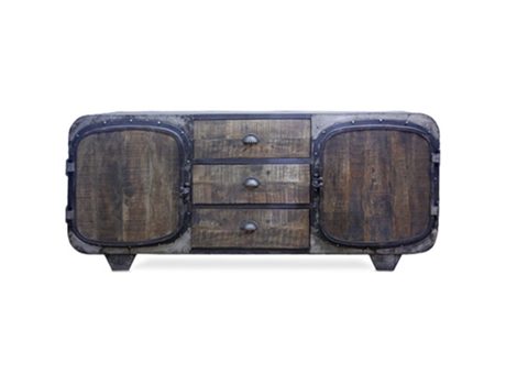 Mueble TV de Madera Diseño Industrial Carcasa Retro 43x150x60cm INDUSTRIAL STYLE